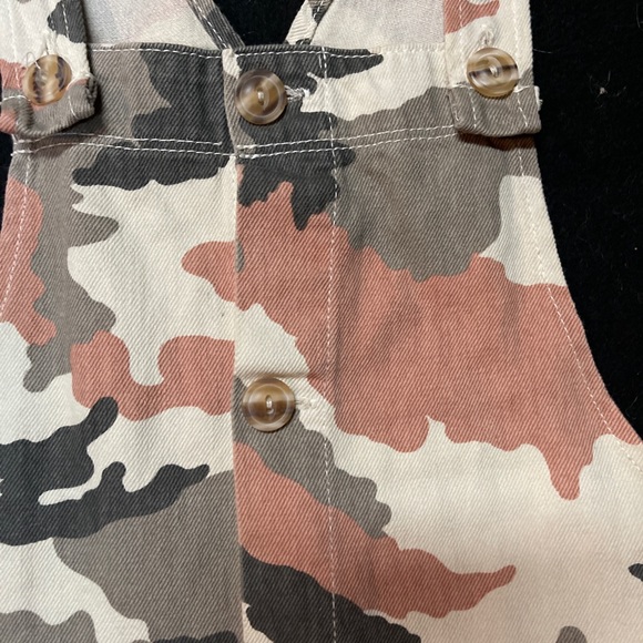 Zara Girl Camo Pink Overall Dress Size 10/140 Cm - Picture 6 of 10